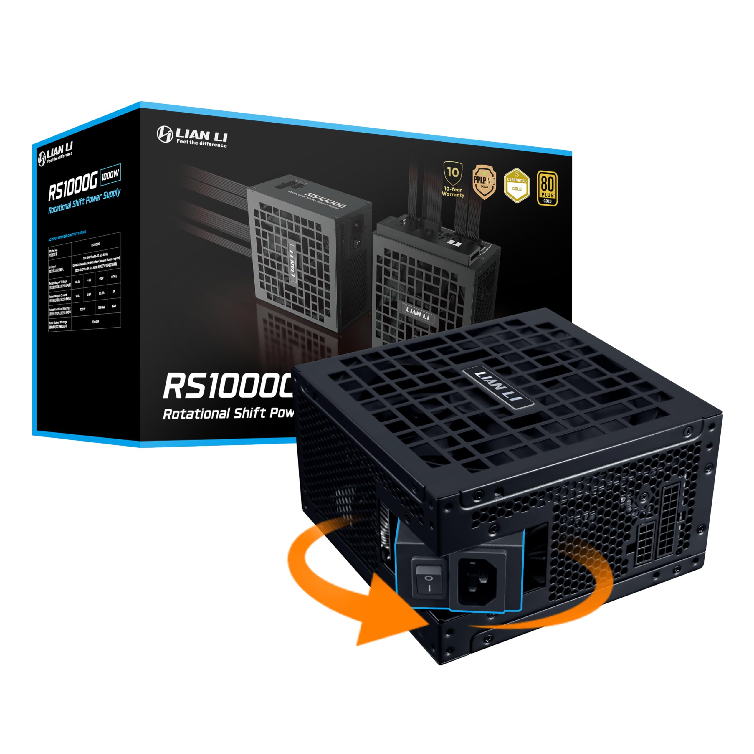 Amazon.com: Lian Li RS1000G 1000W ATX Power Supply w/USB Fan Hub